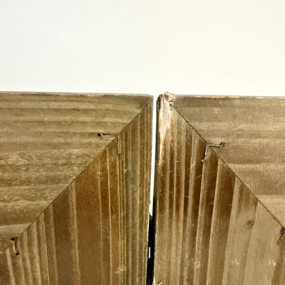 Distressed Wood Grain Bi-Fold Frame for 3.5" x 5.5" Photo Holder 9.5”x11.5” - Picture 9 of 9